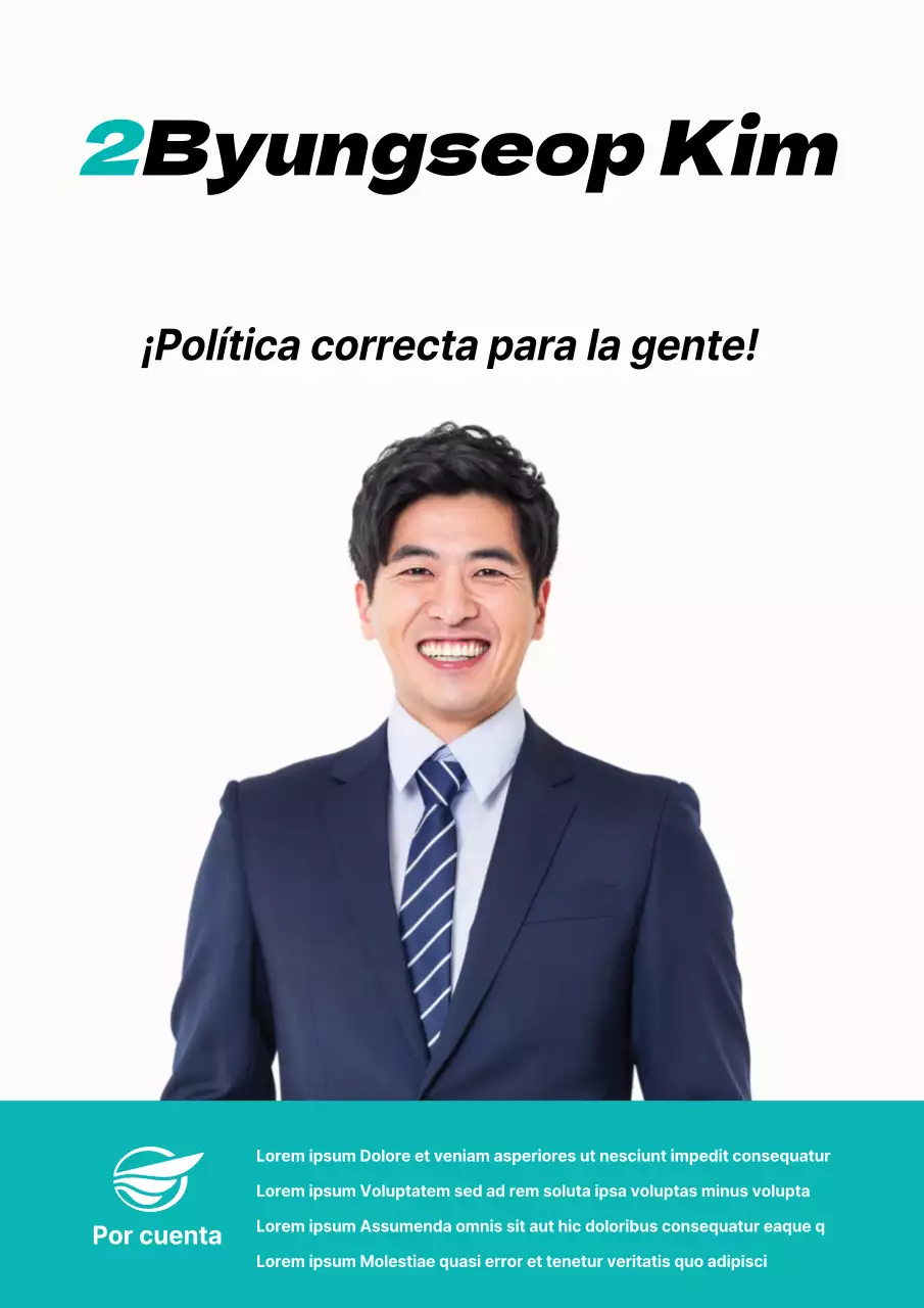 Sencillo cartel electoral en verde
