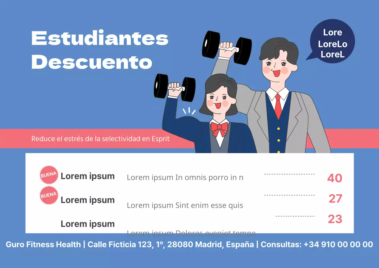 Descuento para estudiantes