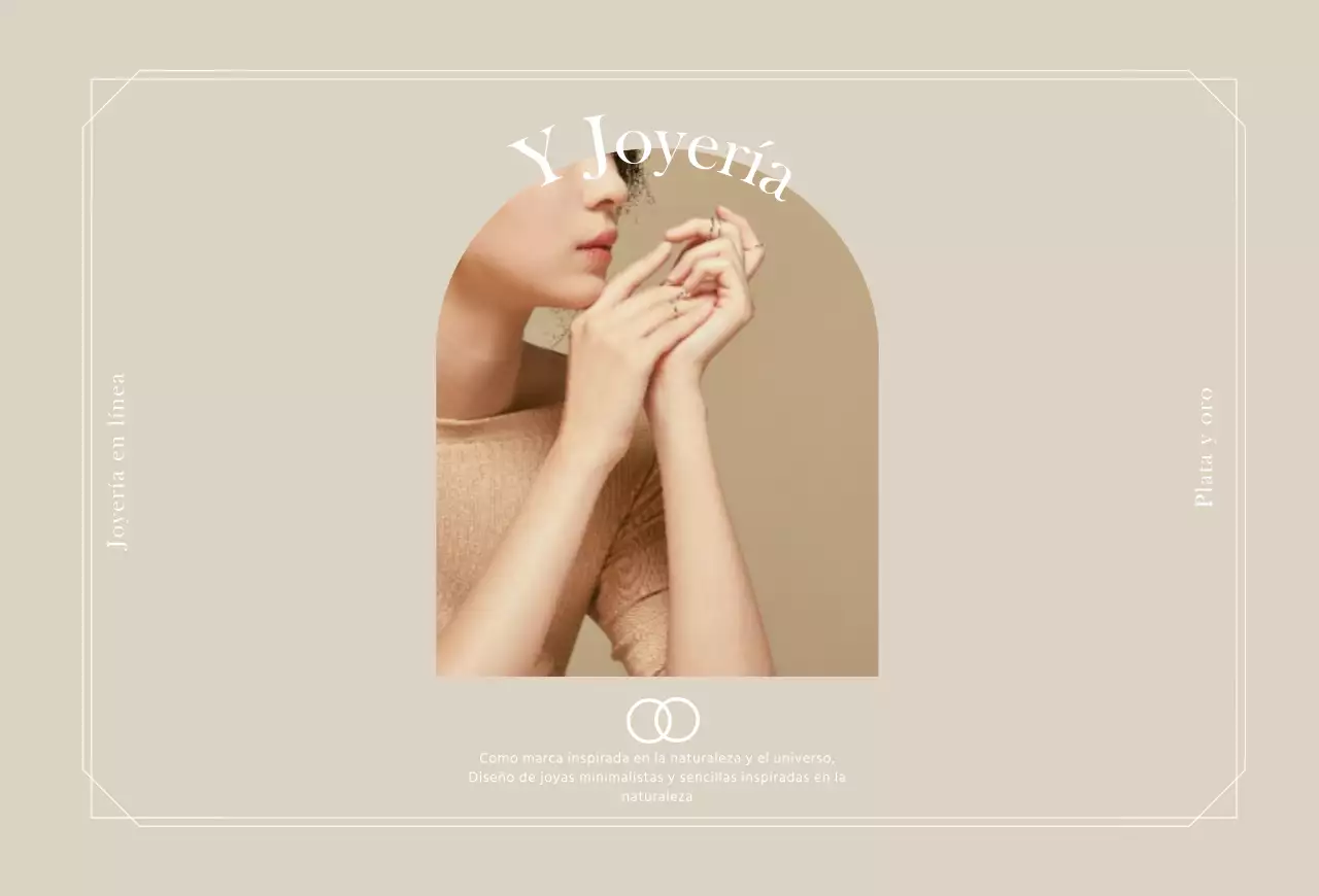 Postal Guía de compra de joyería de lujo beige