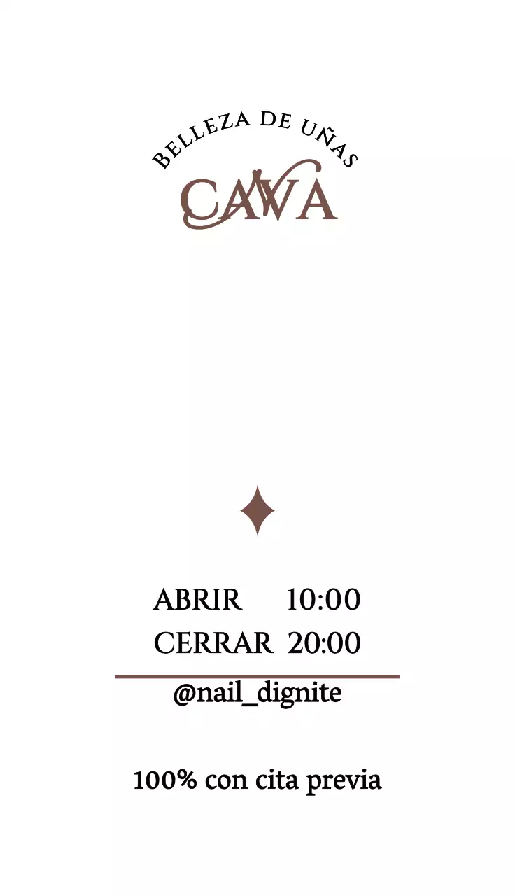 Lujoso y sencillo concepto de diseño de salón de manicura en marrón y negro