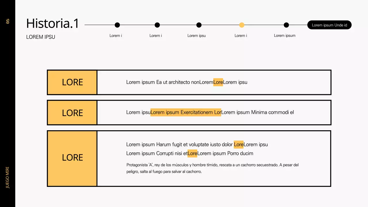 Presentación del juego