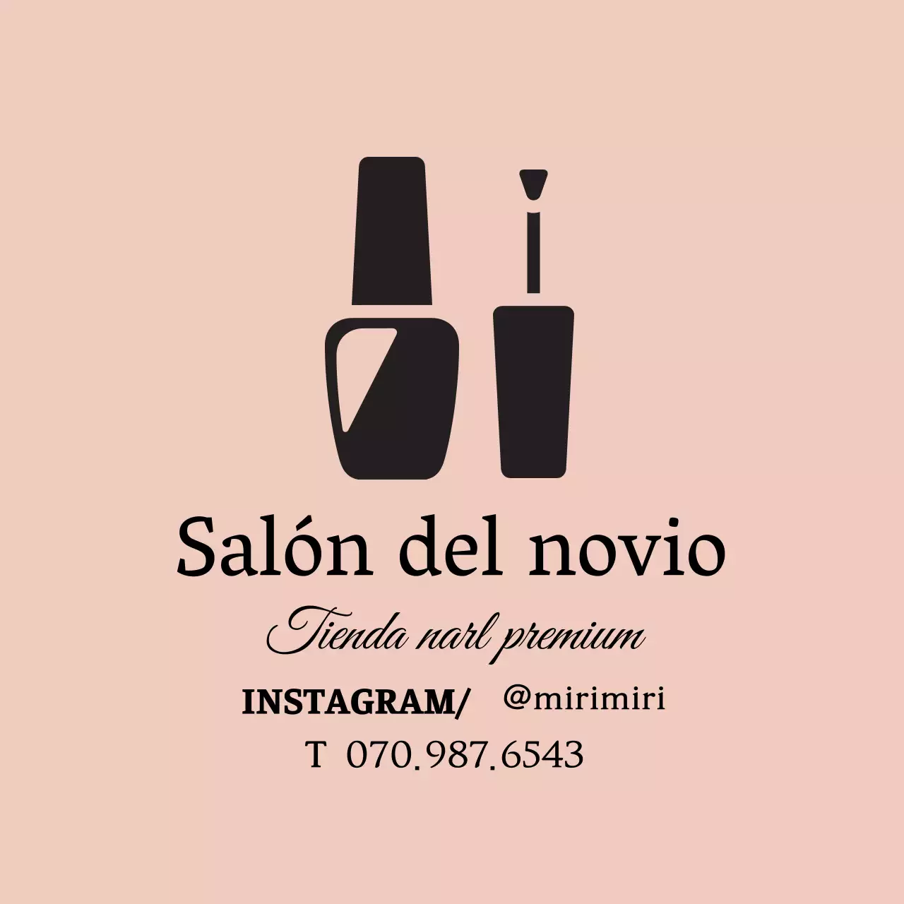 Promociona tu salón de manicura con ilustraciones en rosa y negro