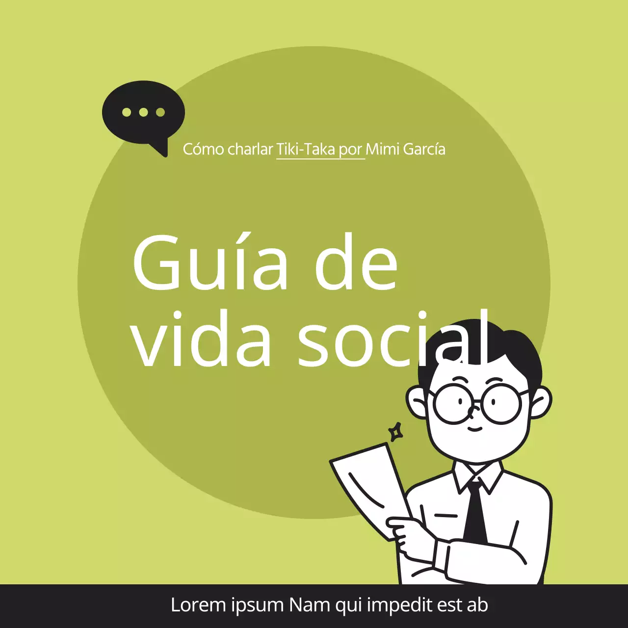 Tarjeta de vida social verde lima y negraNoticias
