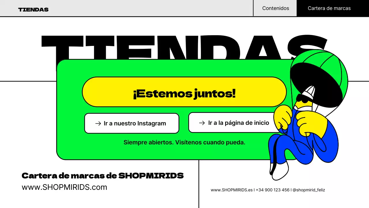 Ilustración pop concepto cartera de marca en colores fluorescentes