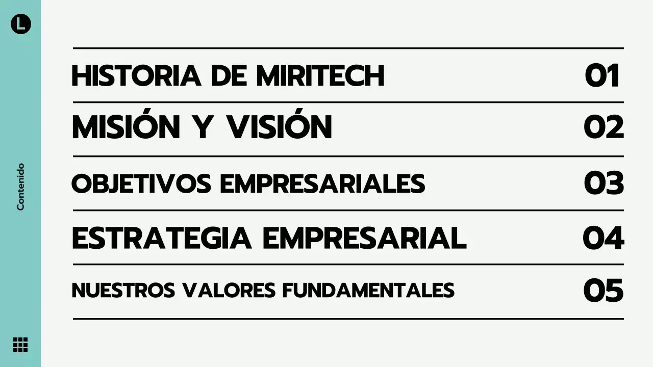 Colateral corporativo moderno en menta y gris, declaración de visión de la empresa, tema para celebraciones y presentaciones