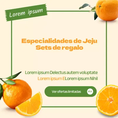 Tema del set de regalo de fruta de Jeju naranja y verde