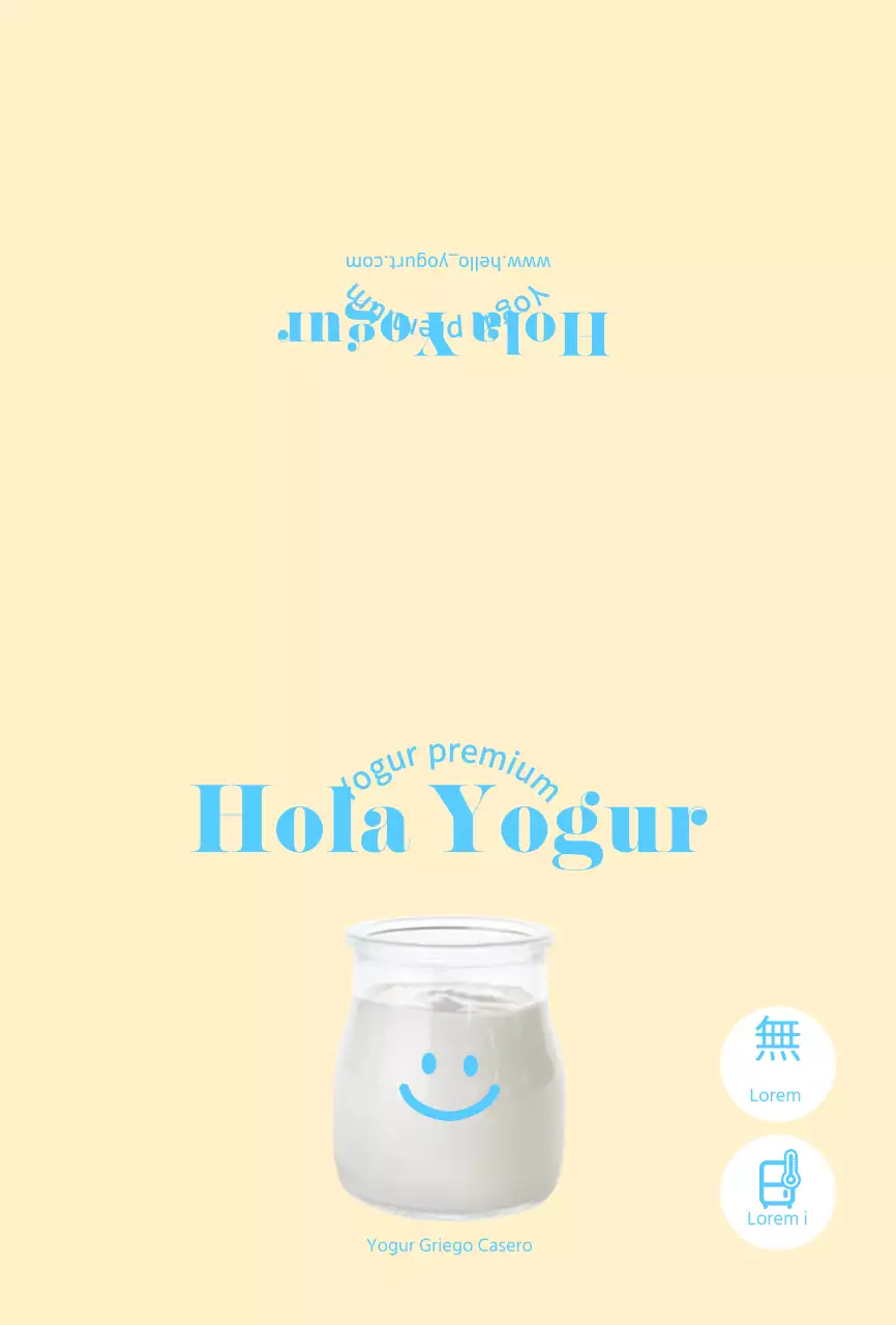 Bonitas tarjetas de yogur de limón para promocionar un producto