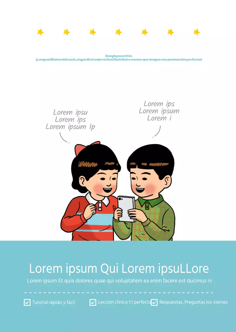 Simpático cuadernillo escolar ilustrado de menta encuadernado en primavera