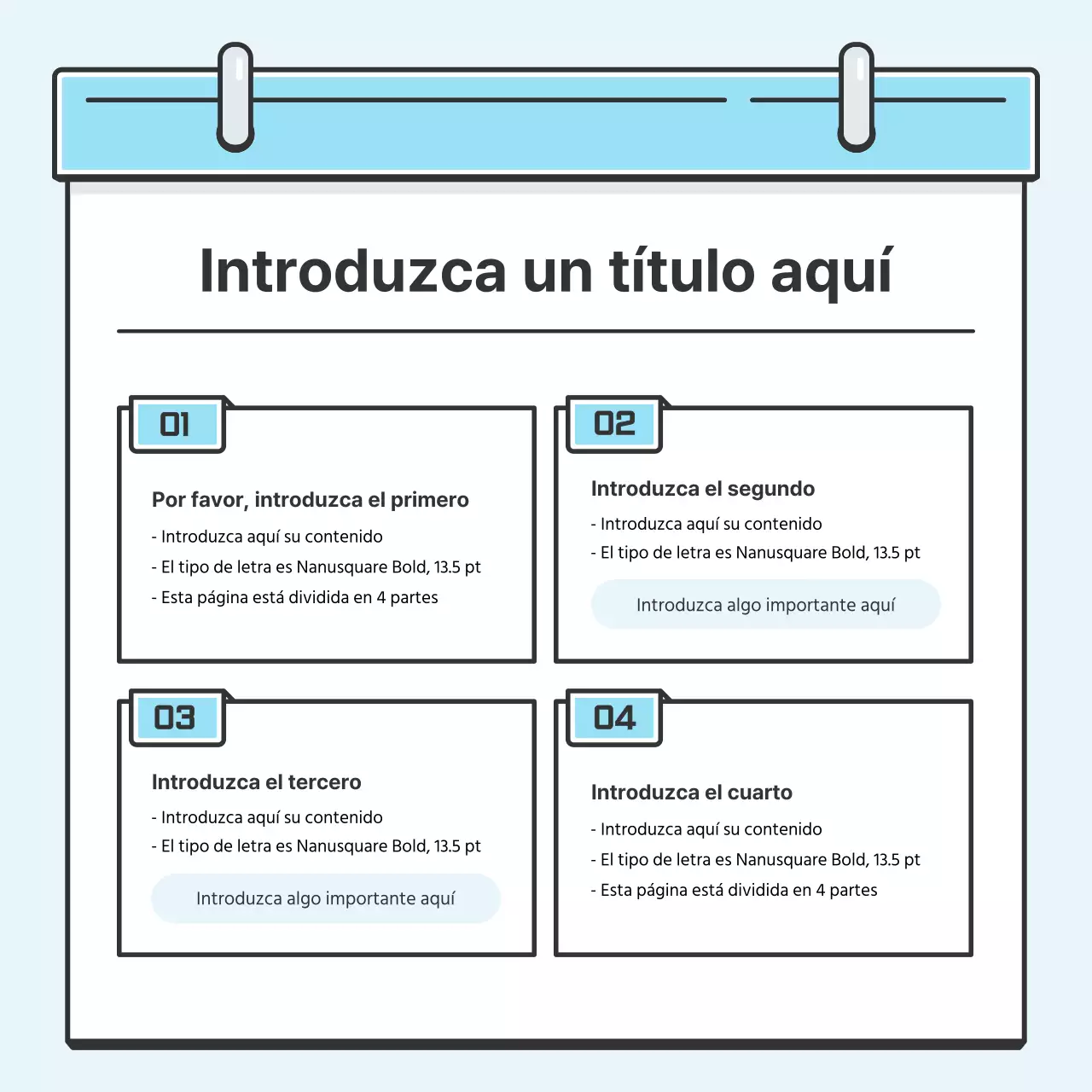 Light Blue Note Concept Tarjeta con bonitas ilustracionesNoticias