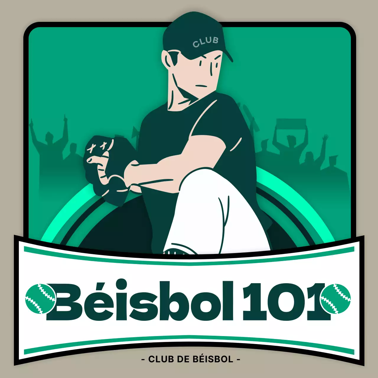 Beige Turquesa Béisbol Moderno Información