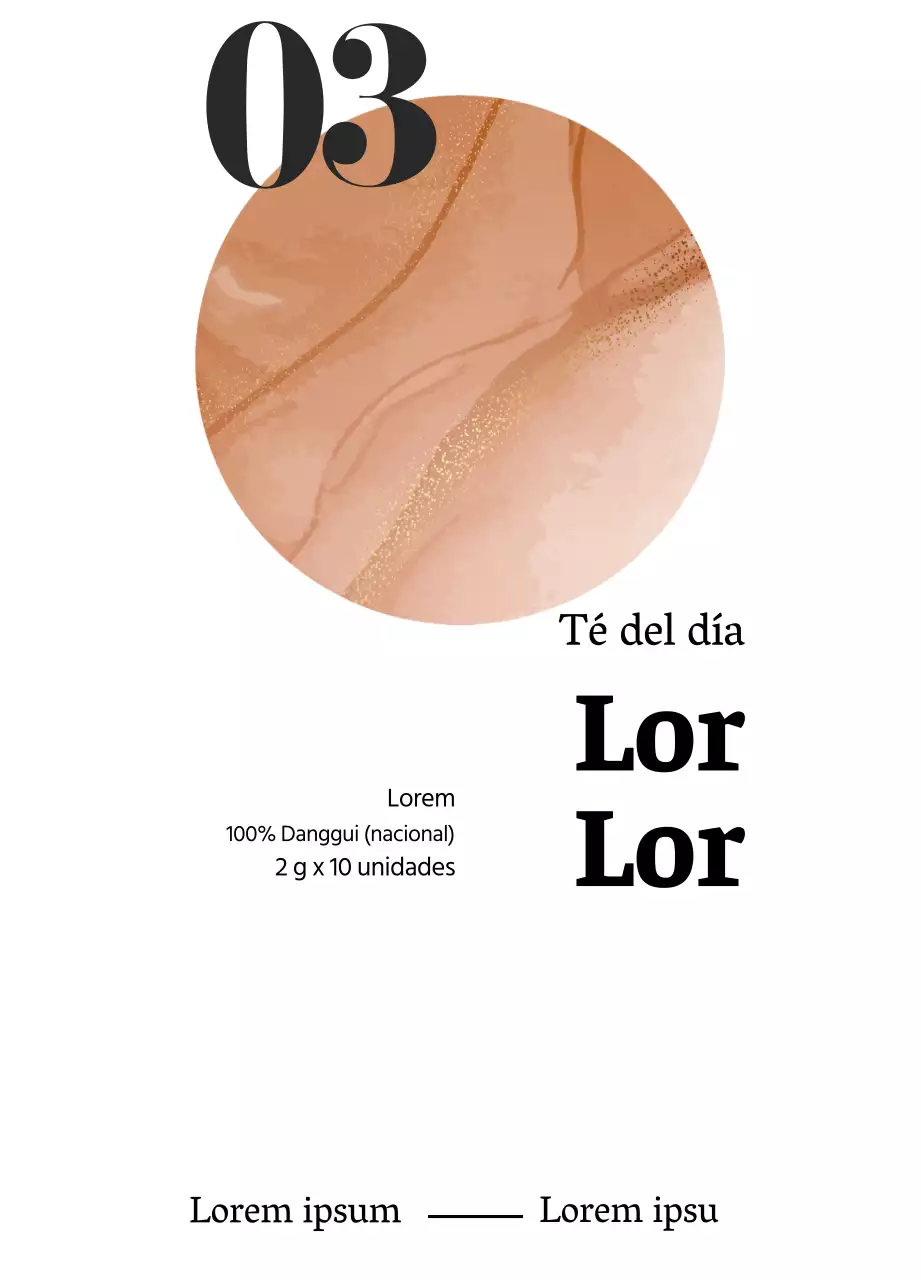 Bolsitas de té danggui tradicionales con una emotiva imagen circular