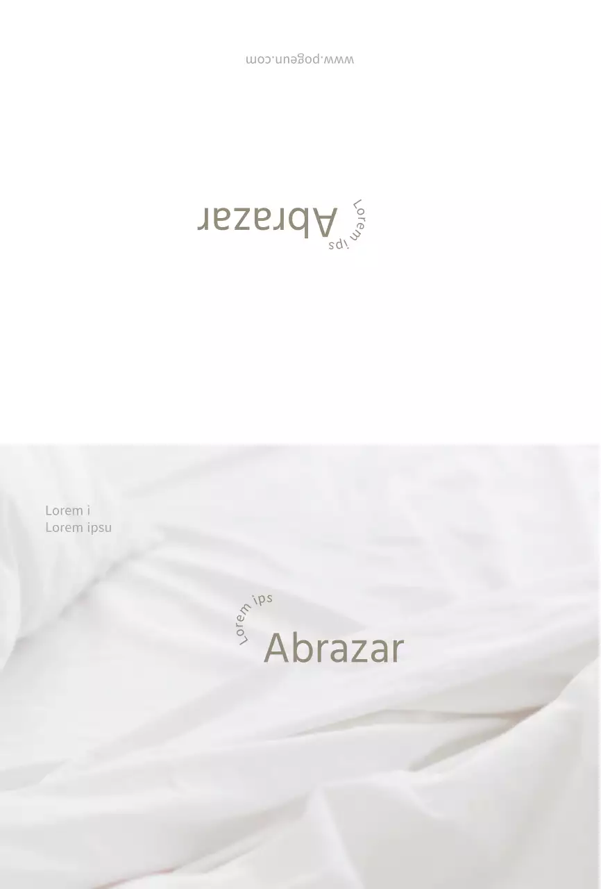 Postal de presentación de un edredón blanco sencillo