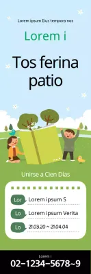Ilustración verde Bonita promoción del Día del Árbol