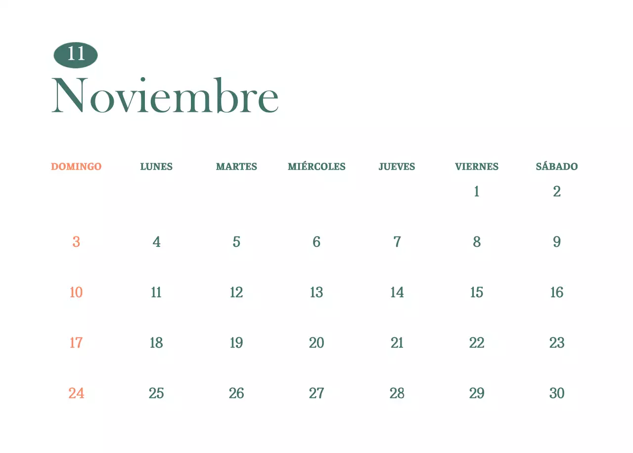 Calendario de cafés con recomendaciones de bebidas del mes