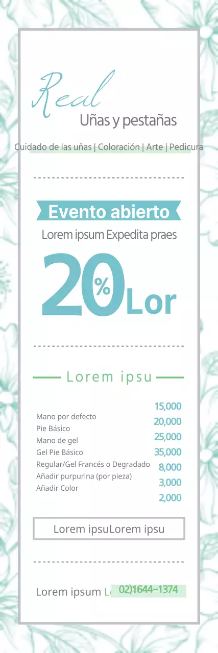 Precios para unas uñas de estilo emocional en blanco y azul claro
