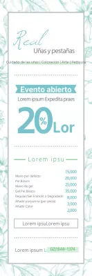 Precios para unas uñas de estilo emocional en blanco y azul claro