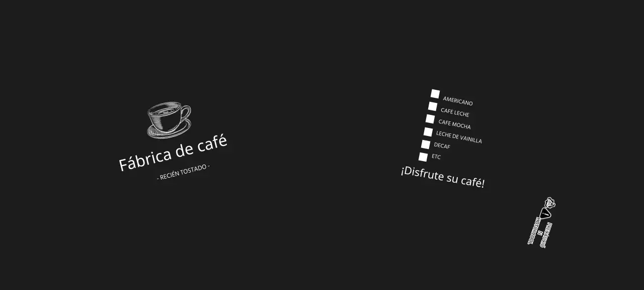 Café ilustración simple negro