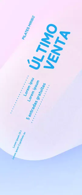 Promocione su evento de Pilates con un emotivo fondo gráfico en 3D