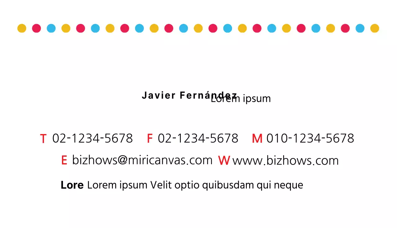 Tarjetas de visita con los colores del arco iris