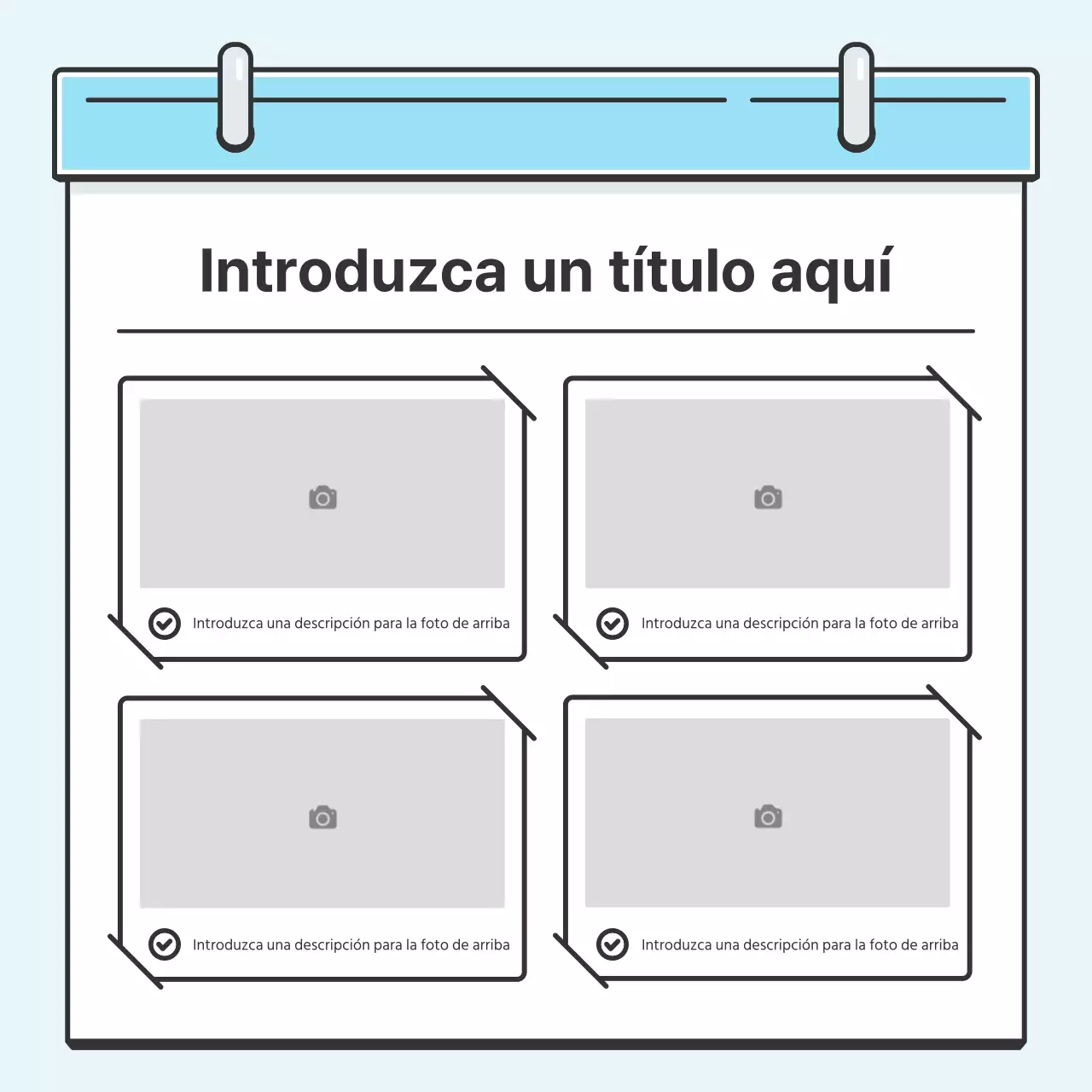 Light Blue Note Concept Tarjeta con bonitas ilustracionesNoticias