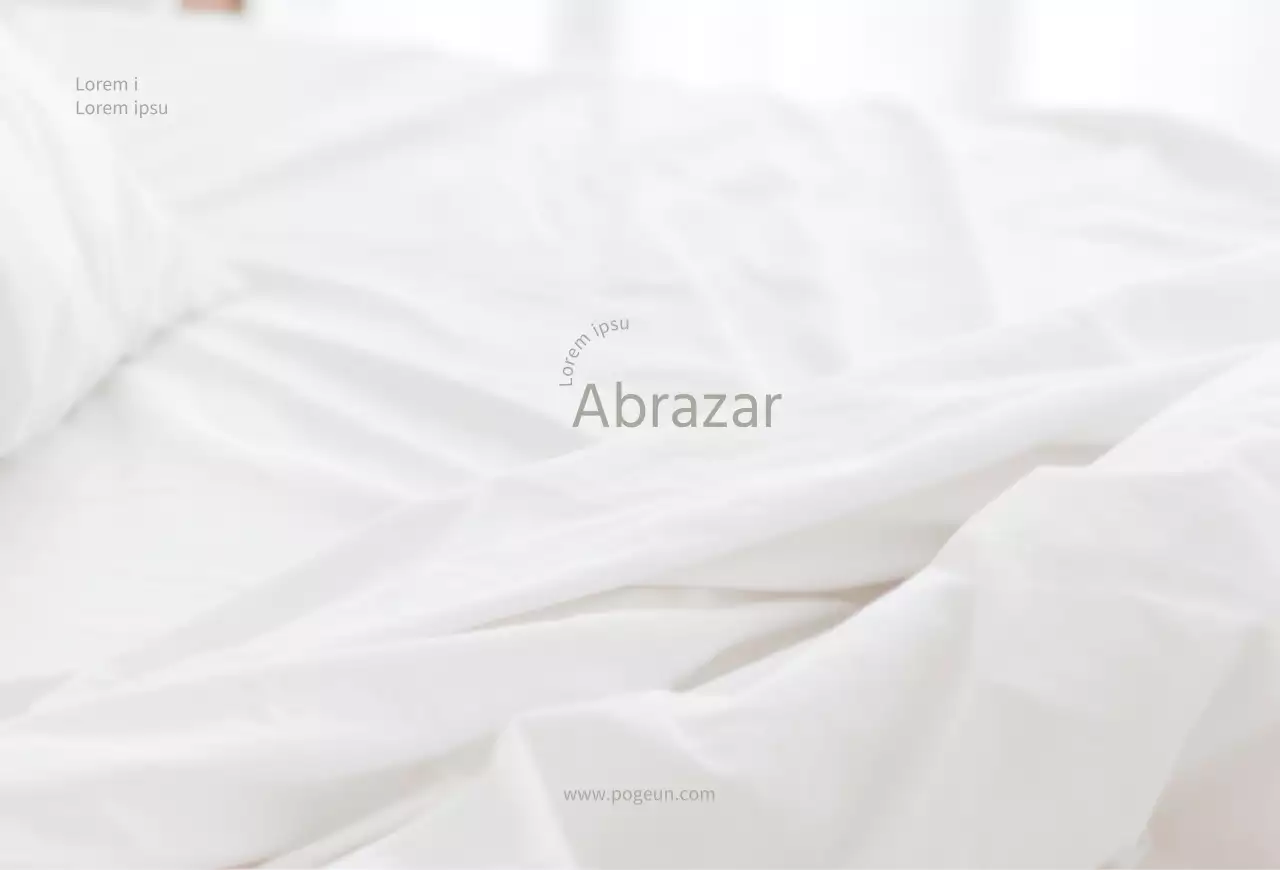 Postal promocional de ropa de cama acogedora blanca