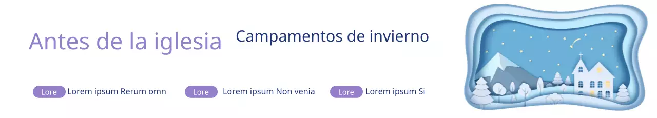 Estandarte blanco de campamento de invierno