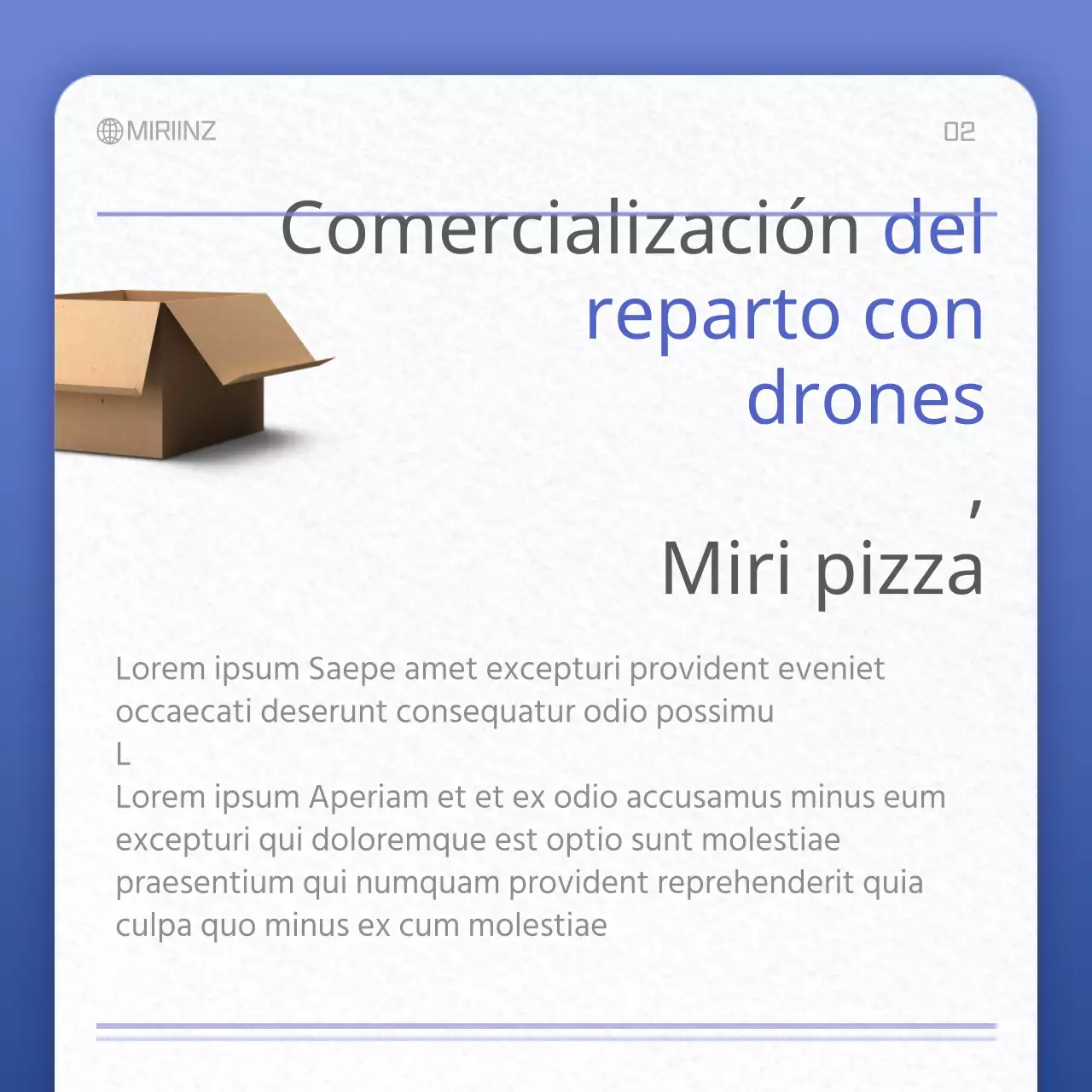 Tarjeta con textura de papel en azul y grisConcept NewsClipping