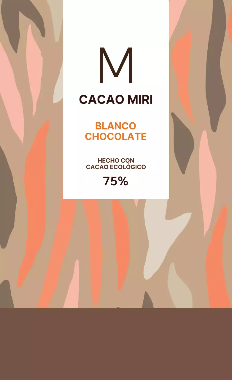 Etiqueta de té con motivo de árbol verde