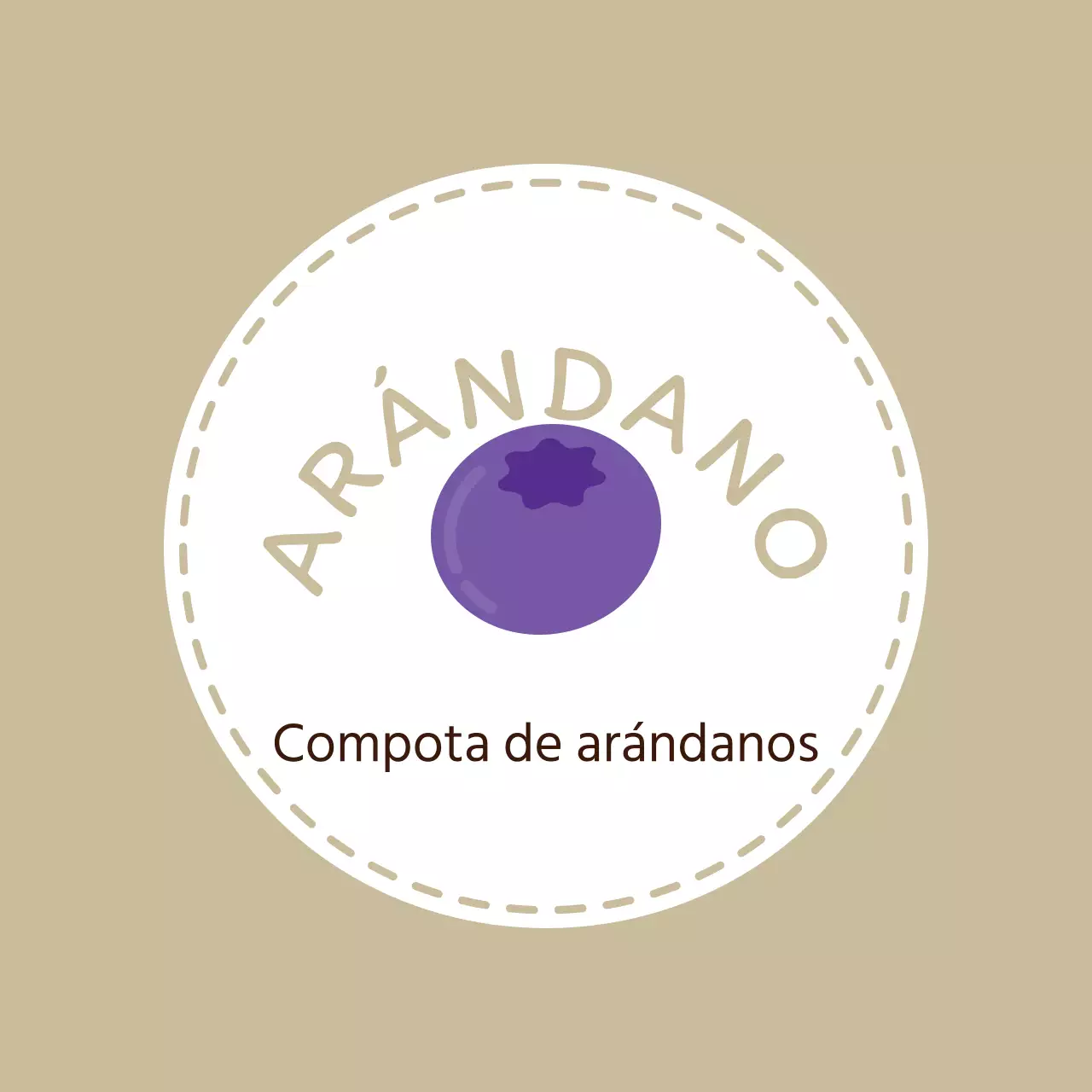 Una etiqueta de café beige y sentimental