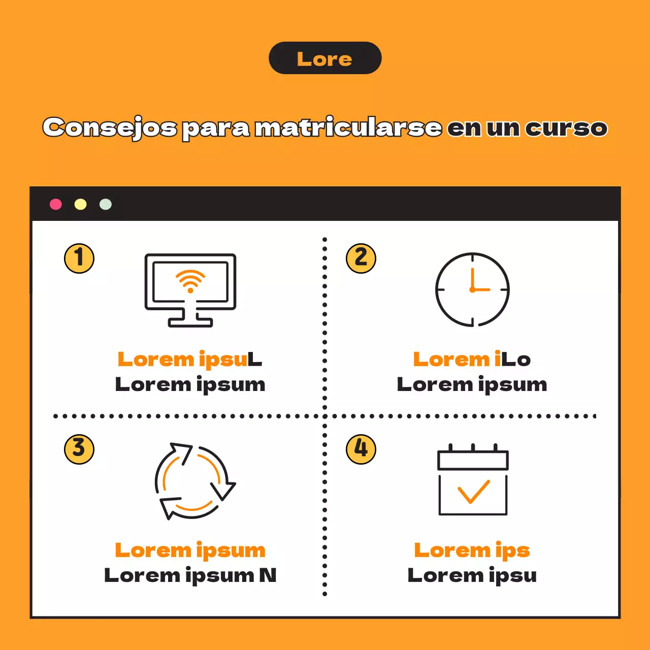 Nuevo plazo de inscripción en amarillo CardNews