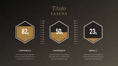 Diseño de gráfico conceptual sencillo en dorado