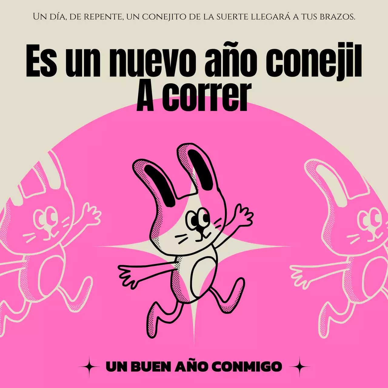 Bonitas felicitaciones de Año Nuevo en rosa