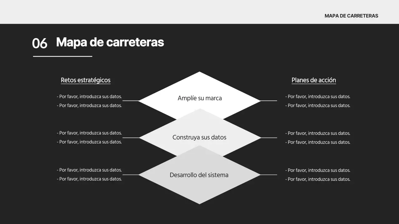 Un sencillo perfil de empresa en blanco y negro