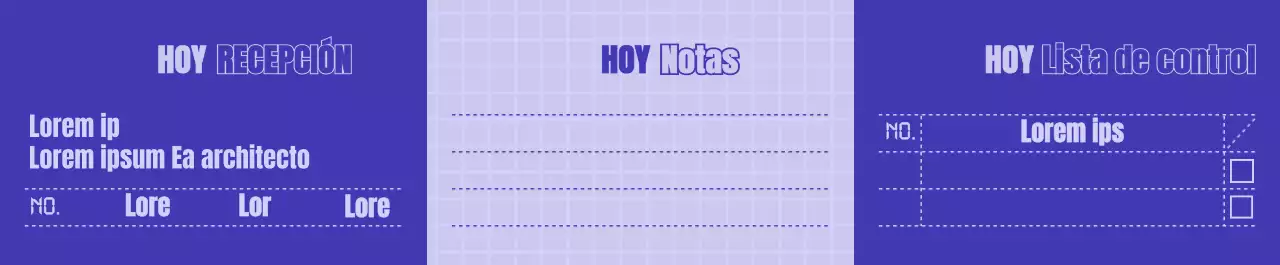 Concepto de recibo sencillo en azul marino y malva