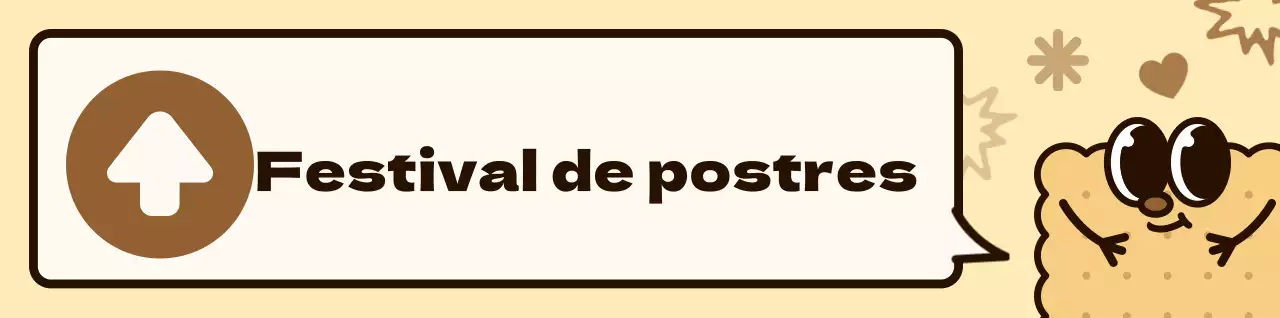 Combinación de colores marrón y rosa Simpáticos personajes de galletas y bocadillos estilo ilustración Cómo llegar a la fiesta de los postres