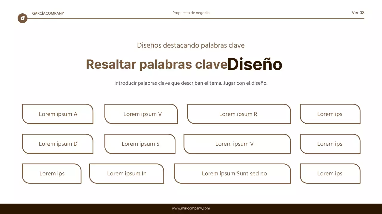 Informe de resaltado de texto sencillo en marrón y blanco