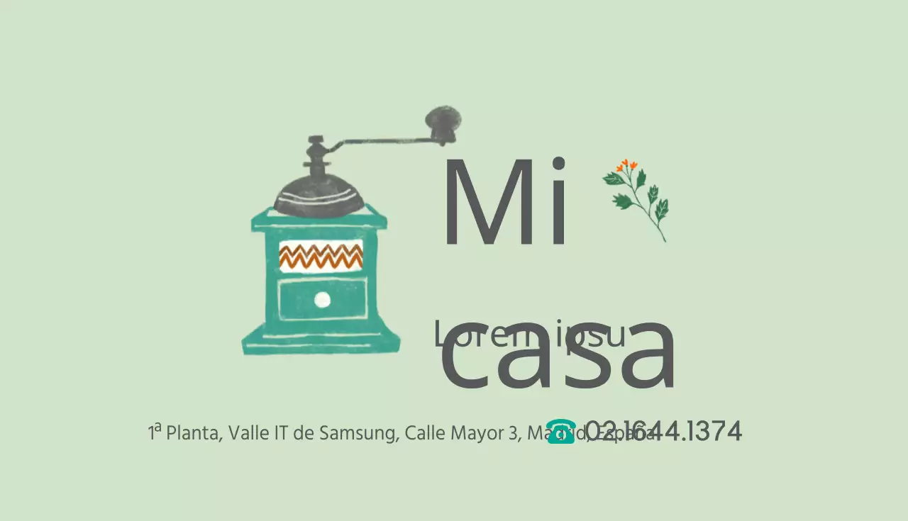 Tarjetas de visita de cafetería