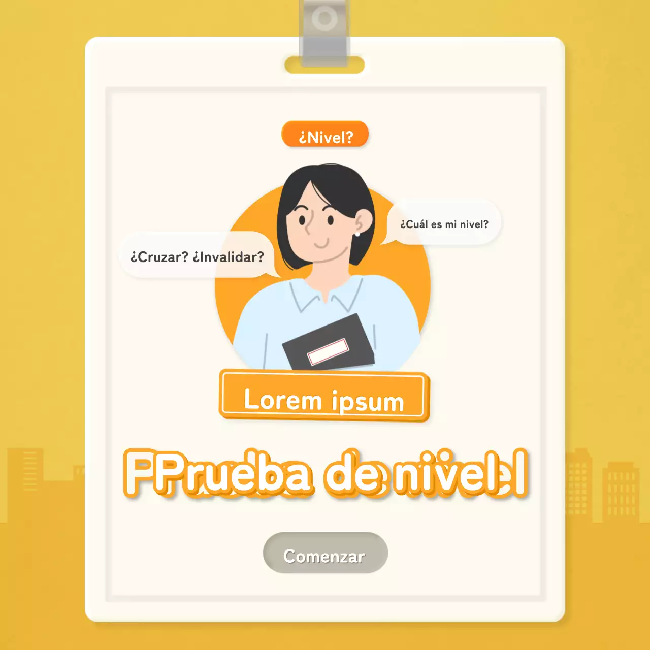 Lista de control a nivel de trabajador con el concepto de tarjeta naranja de empleado