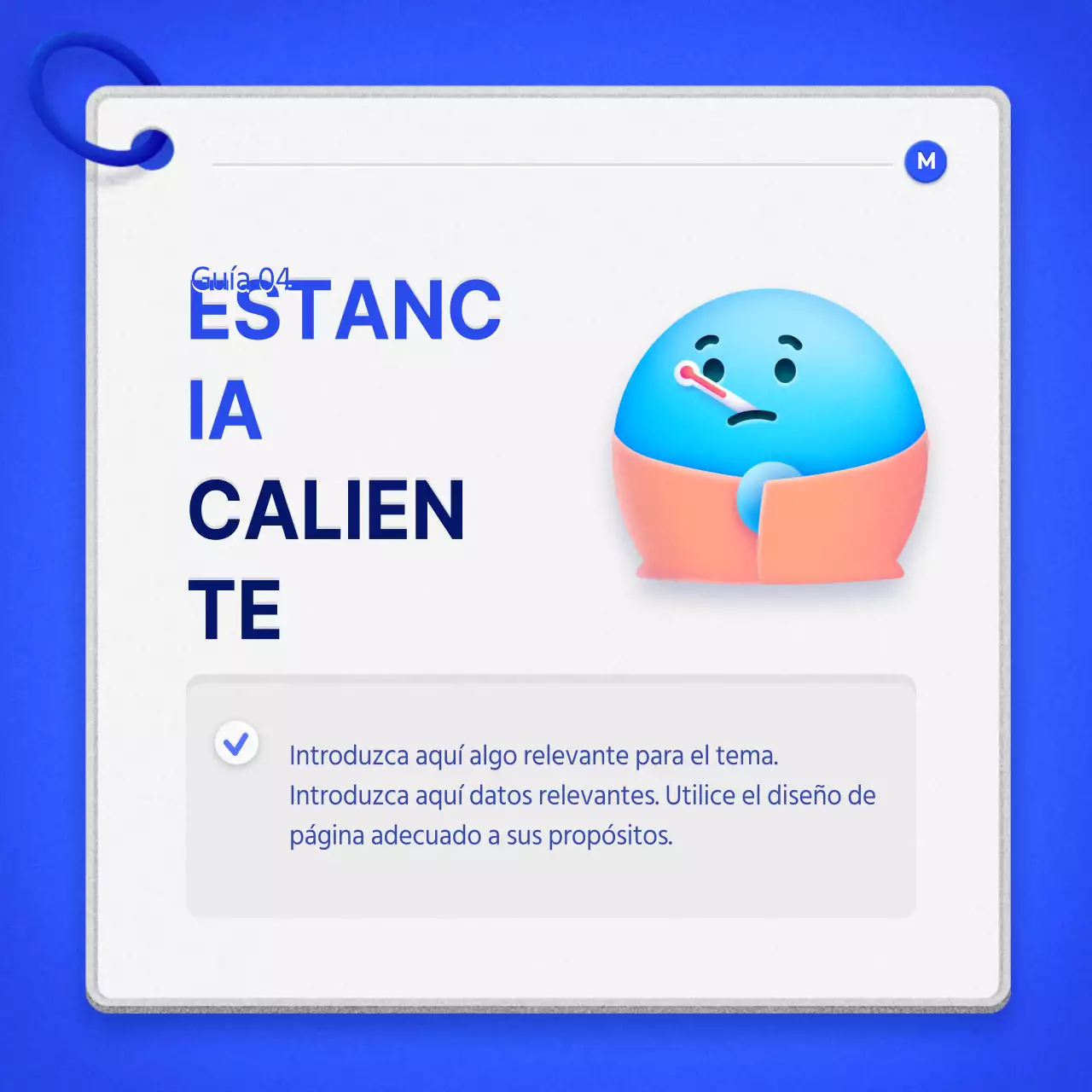 Una cuidada guía de cuidados a domicilio con un concepto de ficha azul