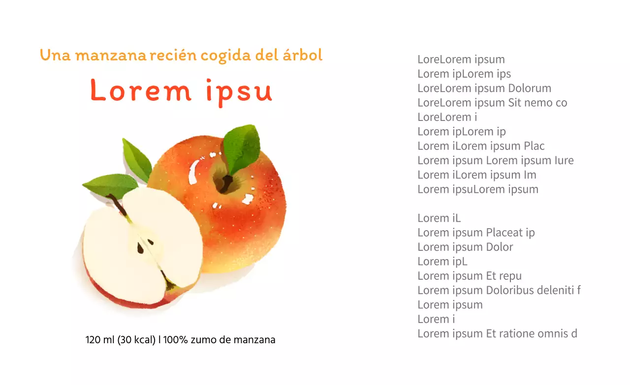 Pegatinas de zumo de manzana en acuarela roja