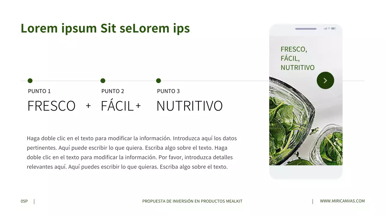 Propuestas de inversión para productos de leche gris en verde