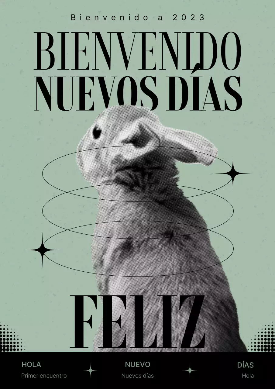 Cartel de Año Nuevo en menta