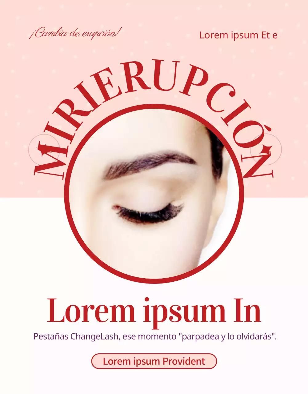 Promover unas bonitas extensiones de pestañas en rosa (página detallada)