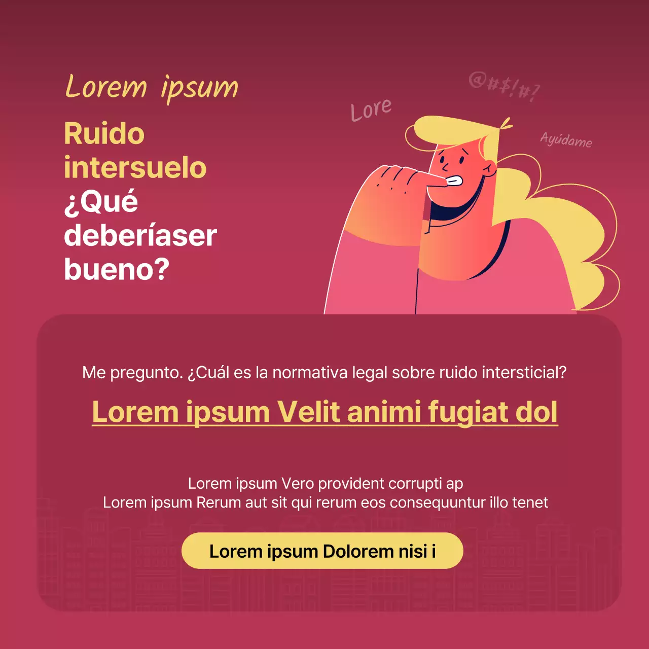 Criterios de ruido entre plantas y soluciones propuestas en verde y rojo