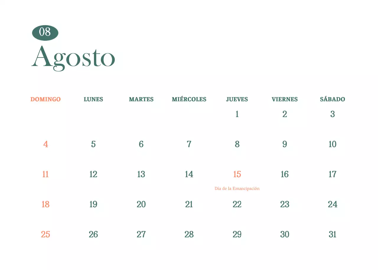 Calendario de cafés con recomendaciones de bebidas del mes