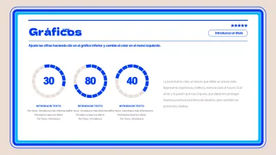 Sencilla infografía en forma de donut en azul