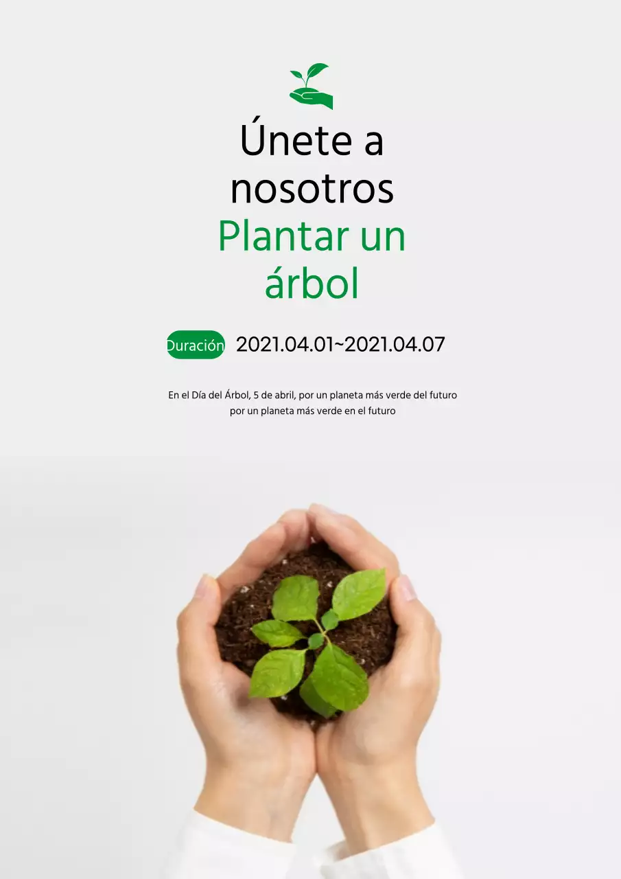 Un Día del Árbol gris y limpio