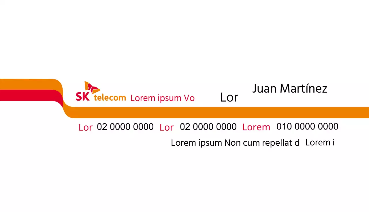 Tarjeta de visita sencilla en morado y rojo
