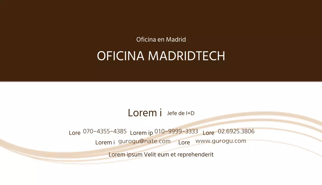 Tarjeta de visita de la oficina de Miradi