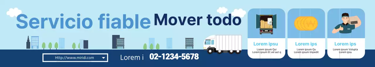 Blue Illustration promueve los servicios de mudanzas limpias